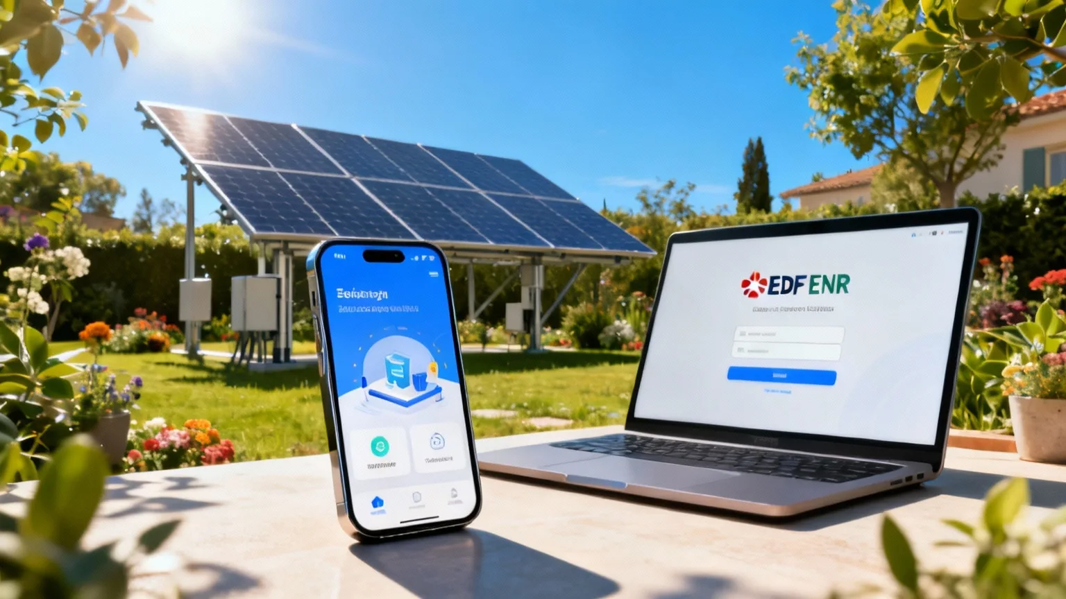 Connexion et création d’un compte EDF ENR pour gérer votre énergie solaire
